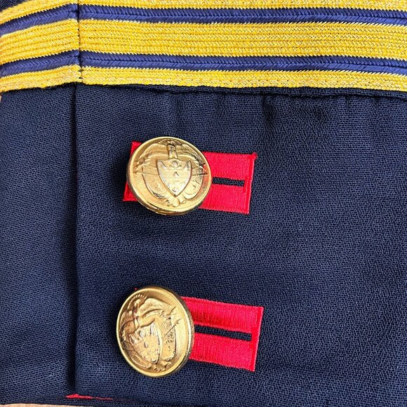 Vintage 1980s Lillie Rubin Military Navy Style Nautical Jacket with Gold Buttons - Picture 6 of 13